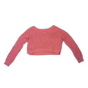 Garage Pink Cropped Sweater